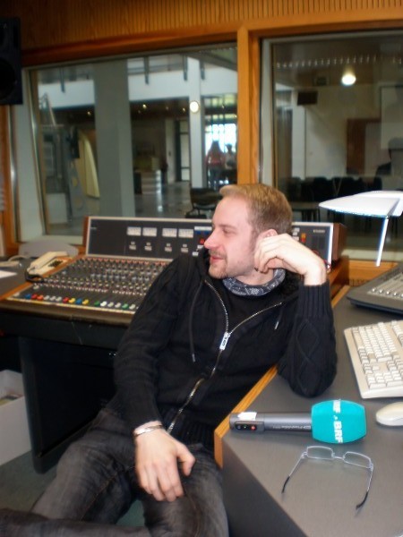 Das BRF Studio mit Andy im Vordergrund