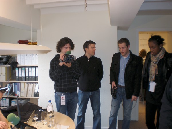 Der Kameramann bei der Arbeit