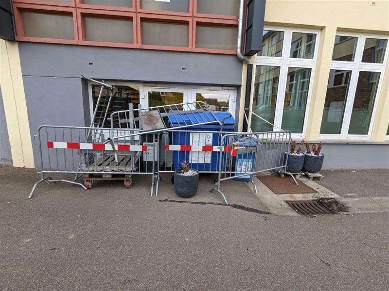 Eine von vielen Blockaden, die das Abijahr 2023 errichtete